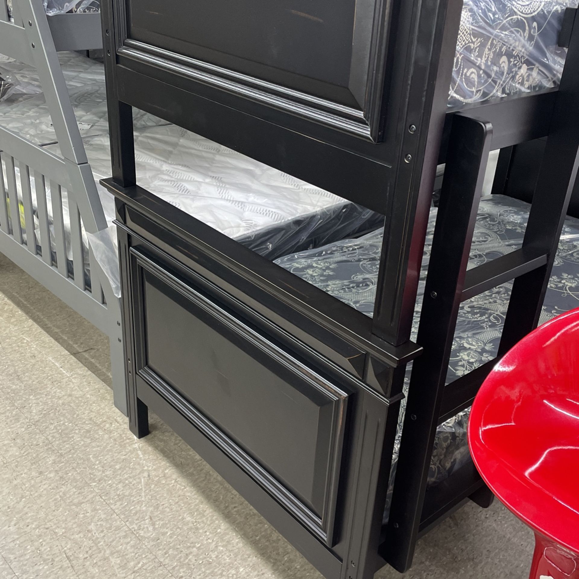 Black, Twin/Twin Bunk Bed On Sale!!