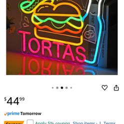 Tortas Neon Sign Light For Night Business Or Room