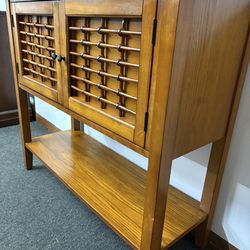 Wood Console Cabinet / Entryway Table w/ Storage & Shelf – 42”