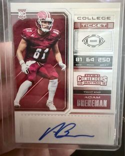 2018 Panini Contenders Draft Picks College Ticket Auto of Adam Breneman.