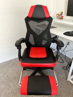 Black and red gaming chair