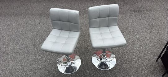 Grey adjustable bar stools