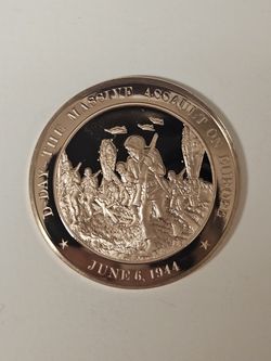 D-Day Assault On Europe 1975 Solid Bronze Medal