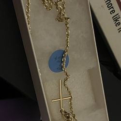 Nesclase 14k Made Italy And Cruz 14k 