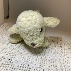 Vtg Wind- Up Musical Lamb Plush. Well Loved