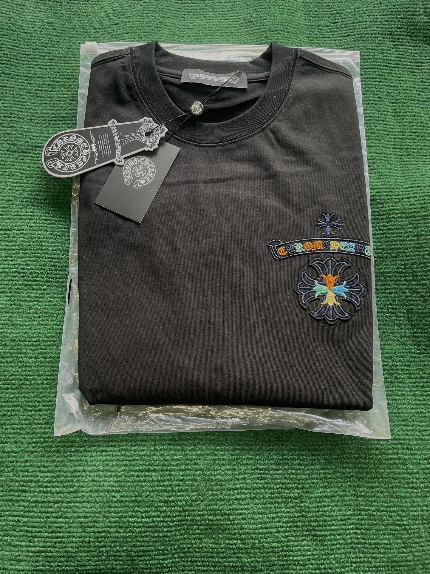 black chrome heart shirt