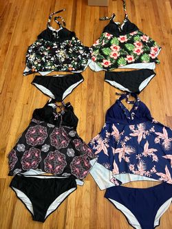 WOMENS SWIMSUIT TANKINI SETS, 5XL