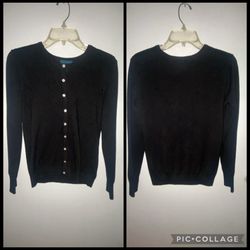 Black button-up cardigan