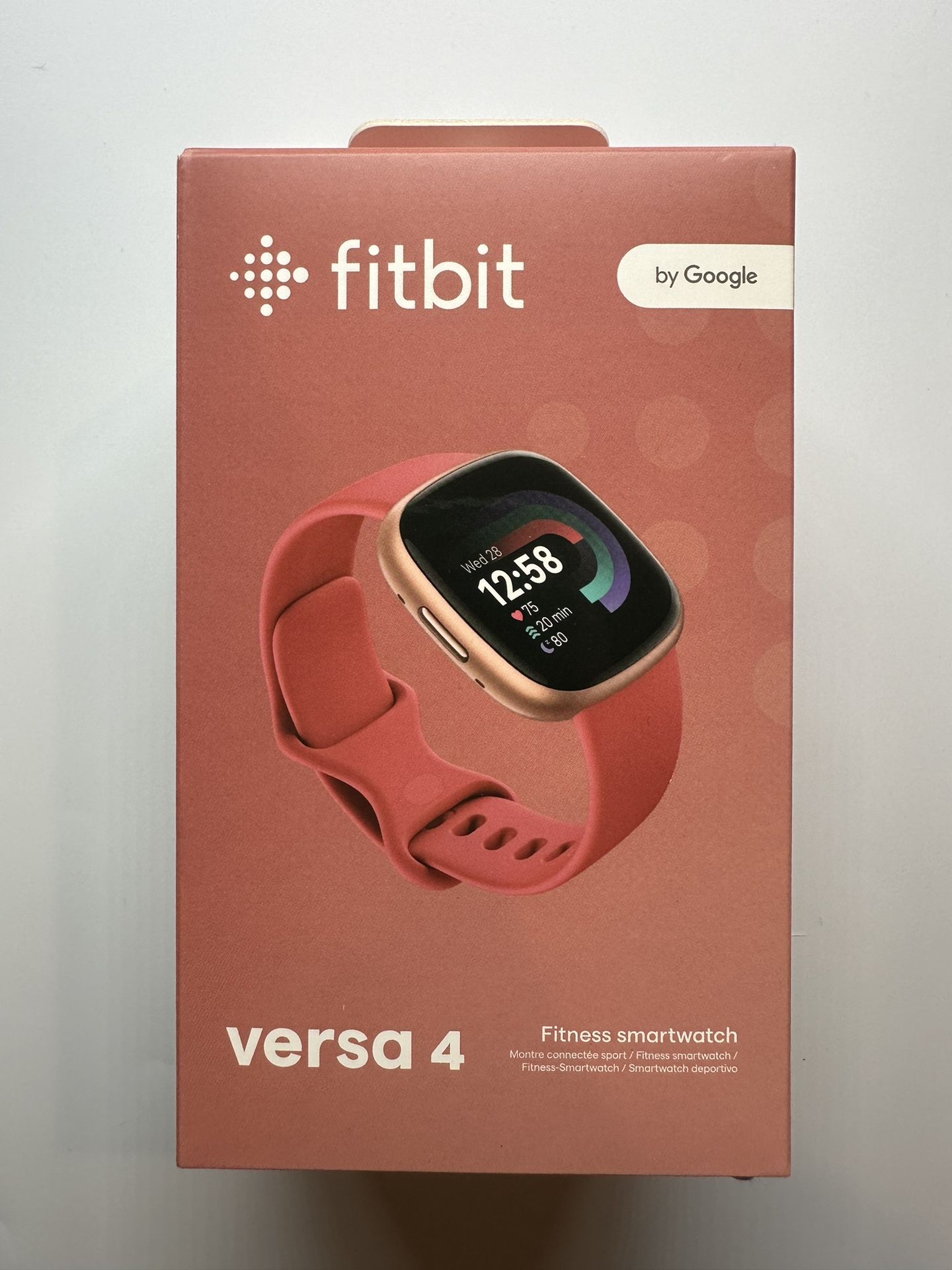 NEW Fitbit Versa 4 Fitness Smartwatch Pink Sand Band