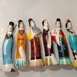 6 Vintage Chinese Mini Dolls