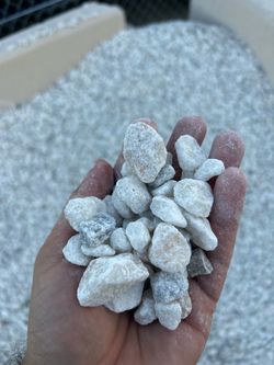 Gravel rocks white gold 3/4 3/8 gray fill sand class 2 base