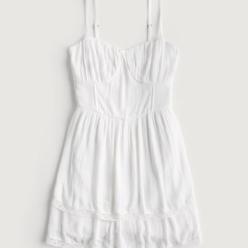 hollister corset dress Womens Hollister Pink Lace Mini Dress S (US 4-6)