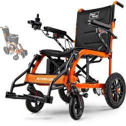 Super handy Electric Wheelchair - 24V 6Ah Battery, 220Lbs Max Weight. SuperHandy Electric Wheelchair Lightweight Aluminum - Foldable, Powerful 250W Br