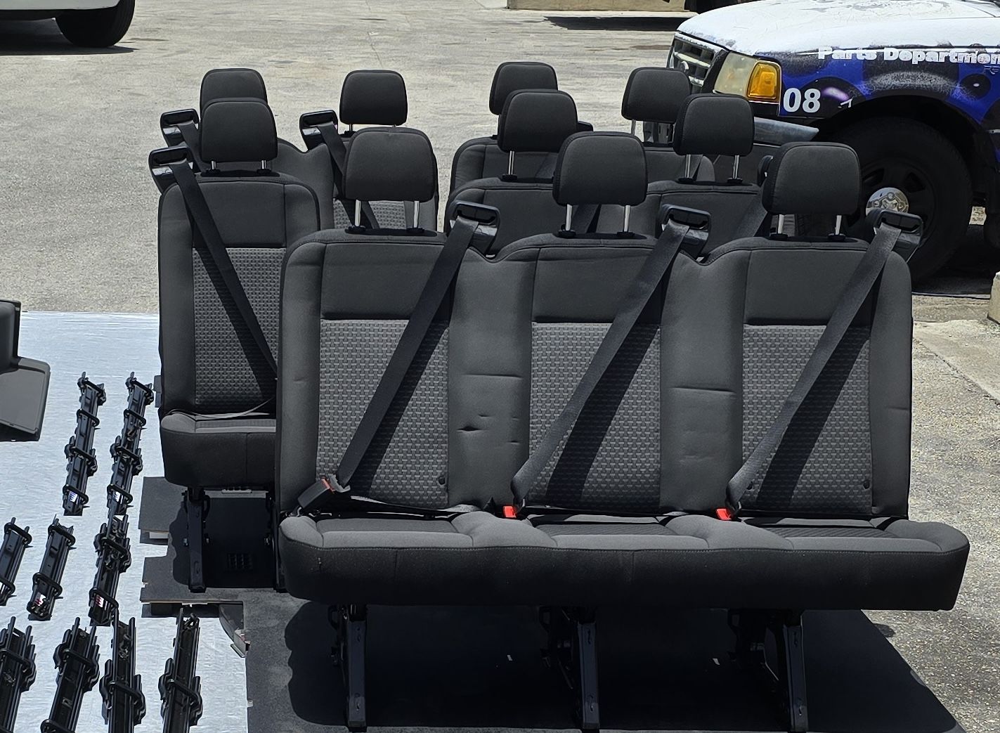 Ford Transit 12-Passenger Interior Kit – Like New! Complete rear interior pulled from a brand-new Ford Transit (takeoff).