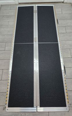 6FT VNN Portable Wheelchair Ramp, Seamless Non-Slip Aluminum Ramps for Wheelchairs