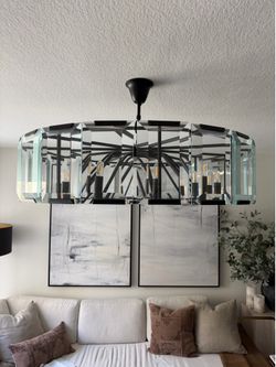 Chandelier black 42 inches