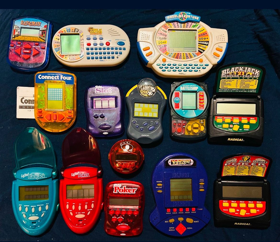 Qty-14 Handheld Vintage Electronic Pocket Games