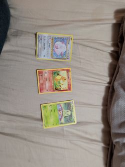 Pokemon Cards Charmander, Chansey And Chikorita