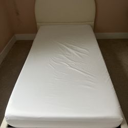 Twin Bed Frame and 8” Memory Foam Mattress – $200