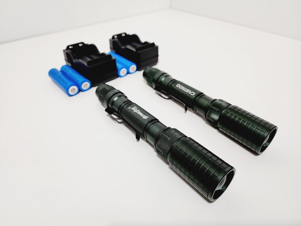 2pcs Skywolfeye & Castnoo T6 LED 5Modes Flashlight Aluminum Focus Torch ( Green )