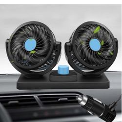 Electric Cooling-Fan with-360 Degree-Rotatable, Dual Head