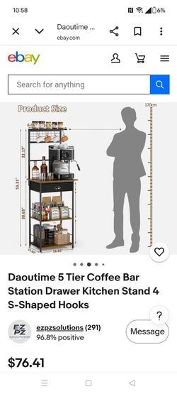 Daoutime 5-Tier Coffee Bar Kitchen Stand