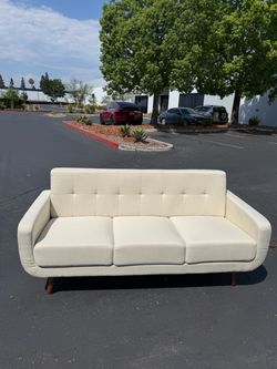 New Showroom Display Beige Fabric Sofa