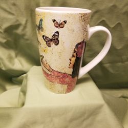 SOREH Designs Mug With Butterflies And Woman 