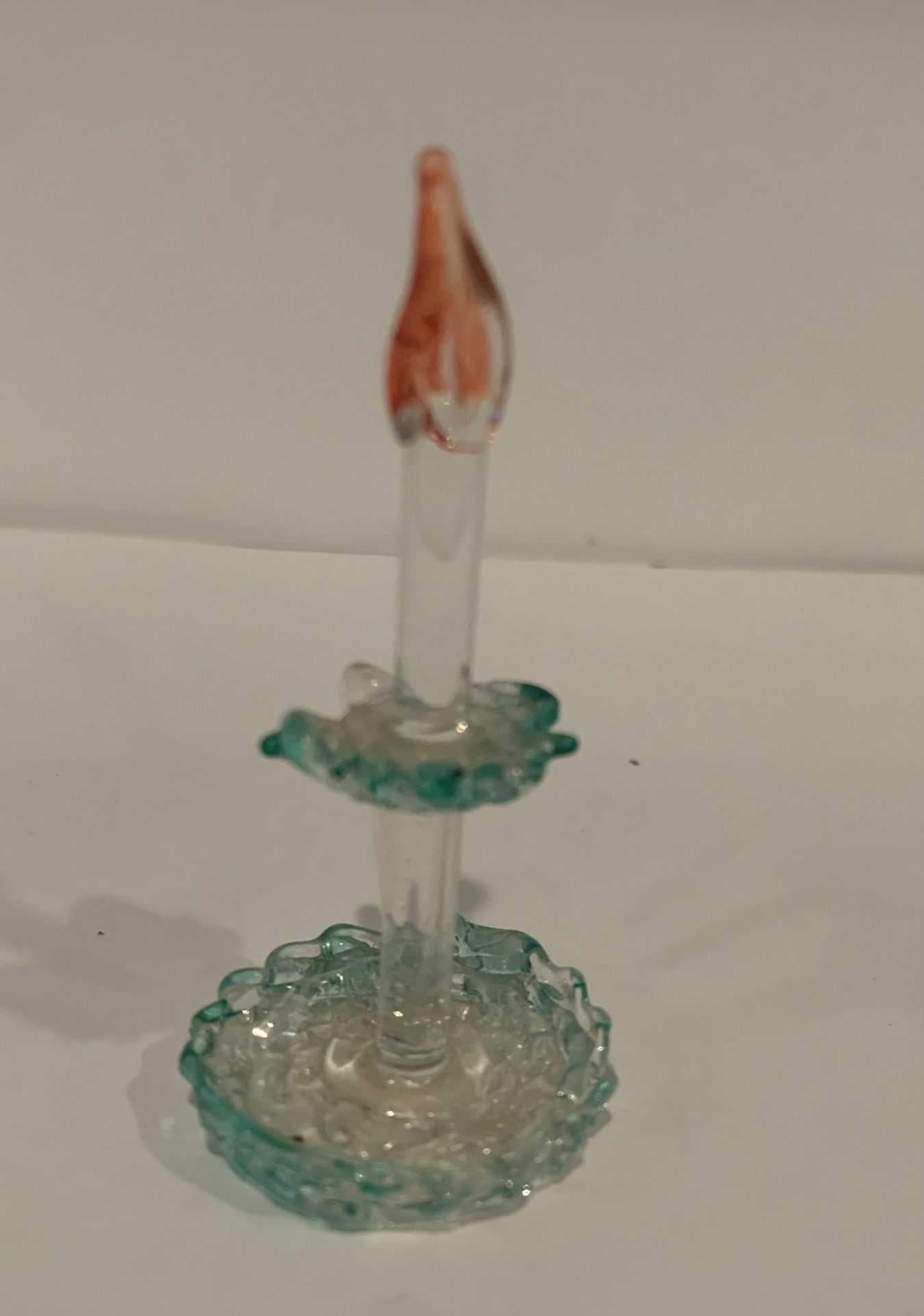Hand Blown Glass Figurine of a Miniature 2.5 inch Candle