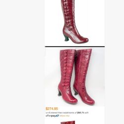 Vibrant Red Leather Women’s Boots – Turn Heads