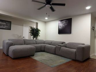 Huge gray power recliners sectional- free delivery