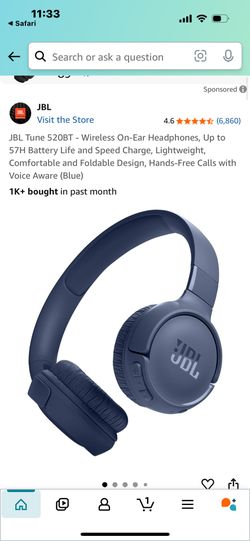 JBL Tune 520BT - Wireless On-Ear Headphones