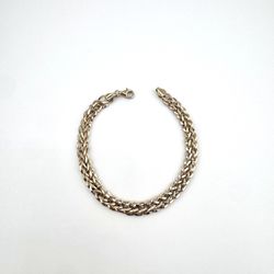 14k Yellow Gold Braid Link Bracelet 