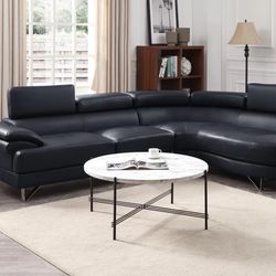 New Black Sectional