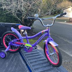 Child Kid Children Bike 16” Wheels With Training Wheels Bicycle Tricycle Trike in Good Condition