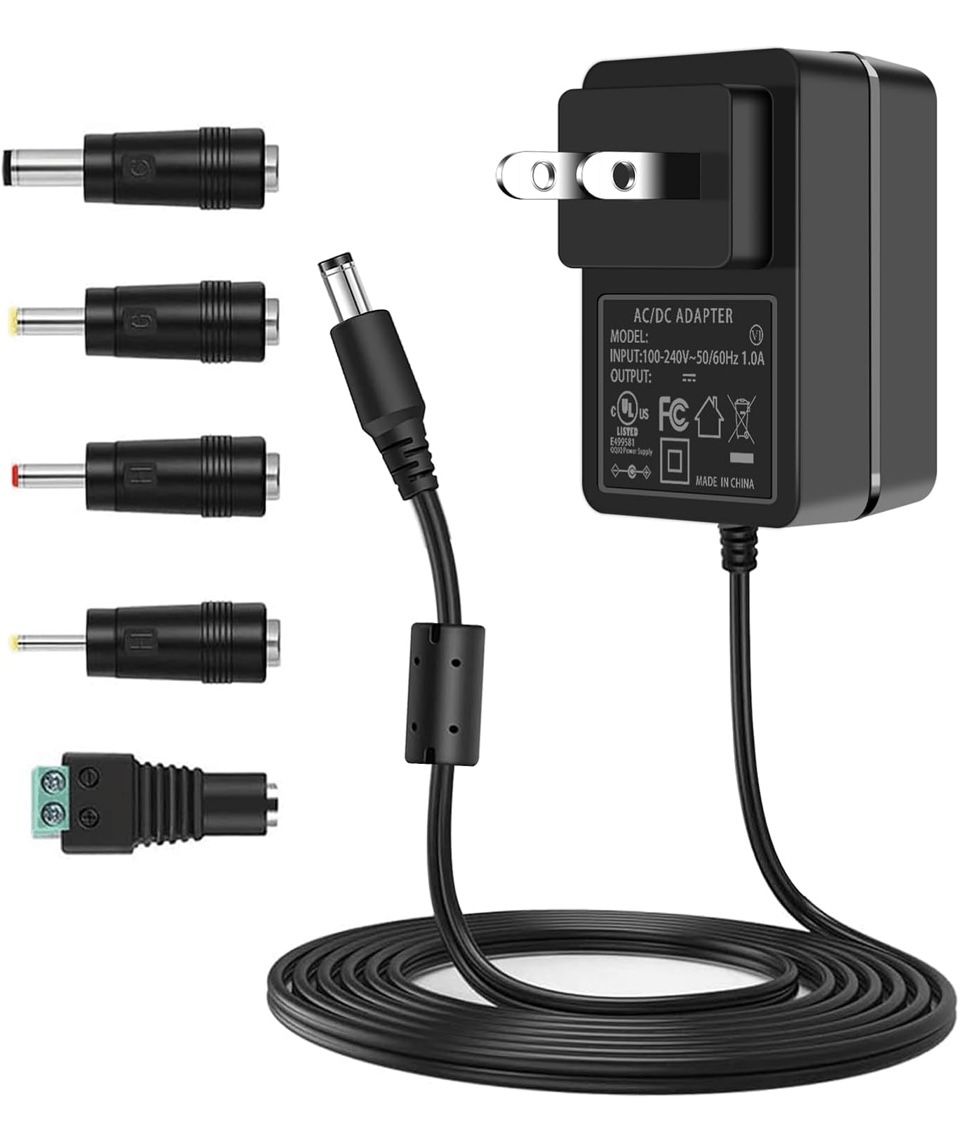 9V 1.5A Power Supply DC 9V Power Cord 110-240Vac to DC 9Vlot 1A AC Adapter Plug Center Positive for DC9V Arduino UNO R3 Schwinn Bike A10 140 170