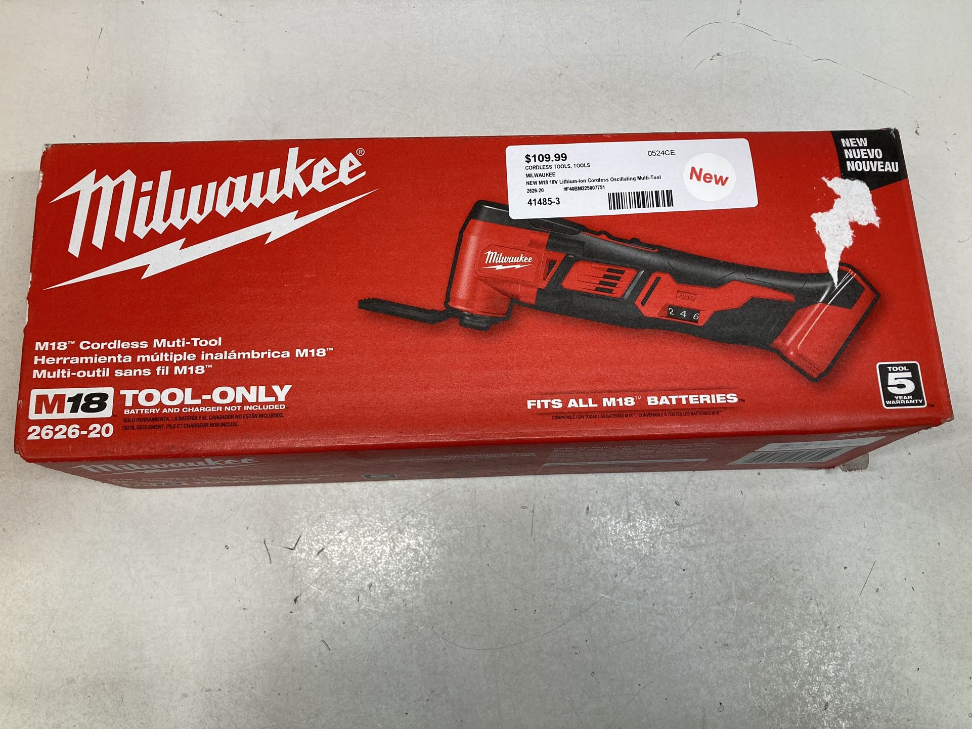 Milwaukee M18 18V Lithium-Ion Cordless Oscillating Multi-Tool (Tool-Only)
