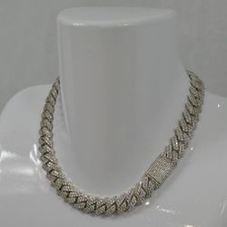 16MM Chain White Gold 14k Gold Plated Doesn't Loses Color 