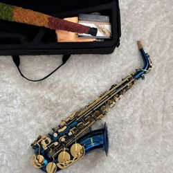 Blue Saxophone. Brand New