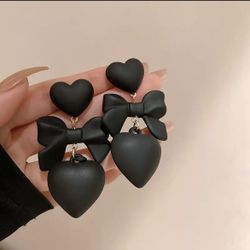 Heart & Bow Earrings