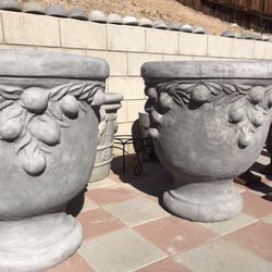 New Flower Pots Made Out Of Cement Perfect Gift 