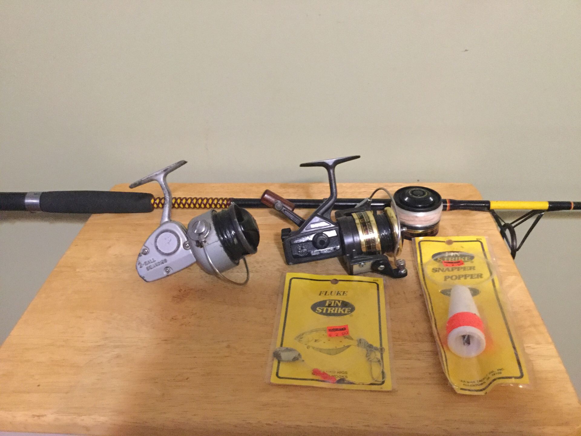 Fishing 6’ 6” Rod plus Two Daiwa Reels . 8300A /BG15 +Free Jigs