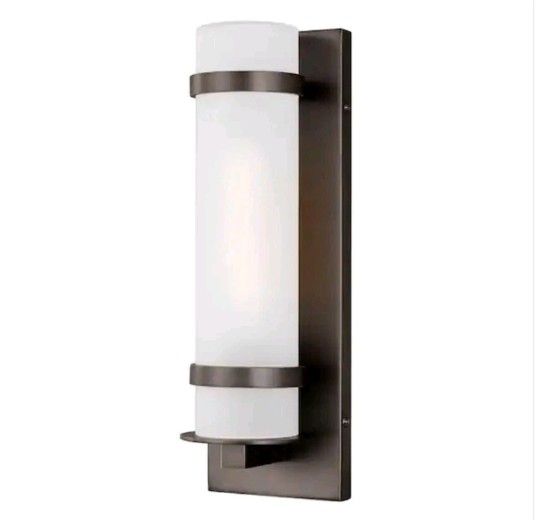 Generation Lighting Alban Outdoor Wall Mount Cylinder LED Light Antique Bronze