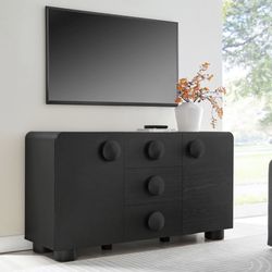 57" Sideboard Storage Cabinet in Black (MO6882) $399 DELIVER AVAILABLE  