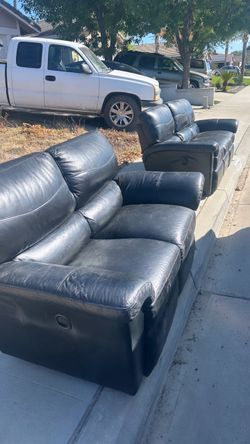 2 Reclining Leather Couches