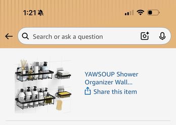 Shower organizer