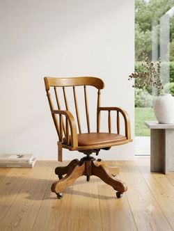 Vintage Oak Bank Chair