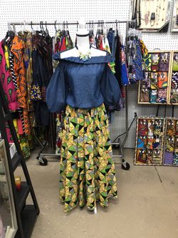 African Print Skirt Set