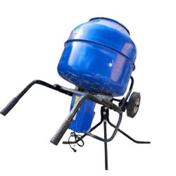 MARSHALLTOWN CONCRETE MIXER ROLLS LIKE A WHEEL BARREL OR COMES WITH A STAND FOR EASY DUMPING GOOD CONDITION BARLEY USED 