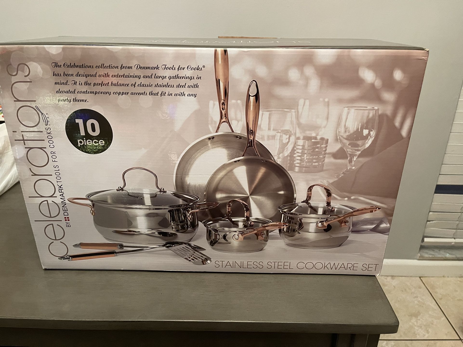 Celebrations Denmark 10 piece stainless steel cookware for Sale in Deltona,  FL - OfferUp